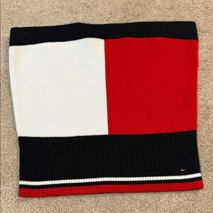 Tommy Hilfiger Navy, Red, and White Knit Sweater